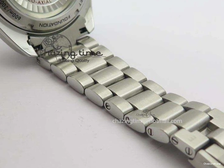 0523 Planet Ocean GMT 43.5mm V6F Goodplanet Orange Marker Blue Dial On SS Bracelet A ModernLook 8215